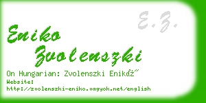 eniko zvolenszki business card